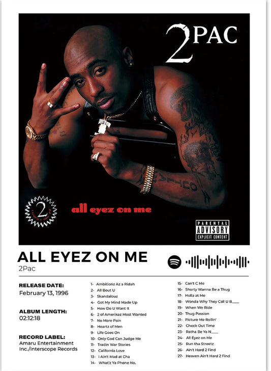 2 Pac -“All Eyez On Me” Canvas